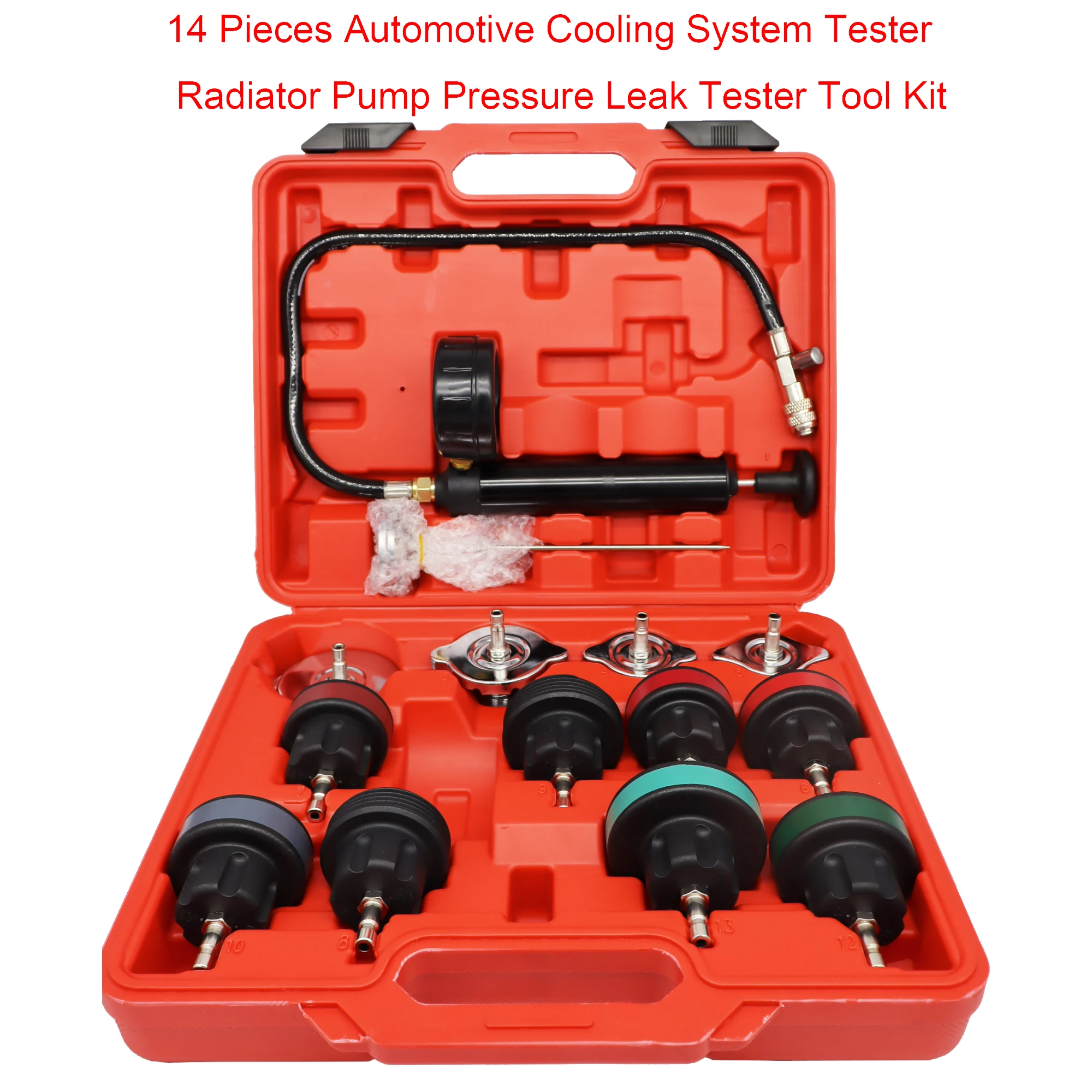 Radiator Pressure Tester - 14 Pcs Universal Radiator Pressure Tester