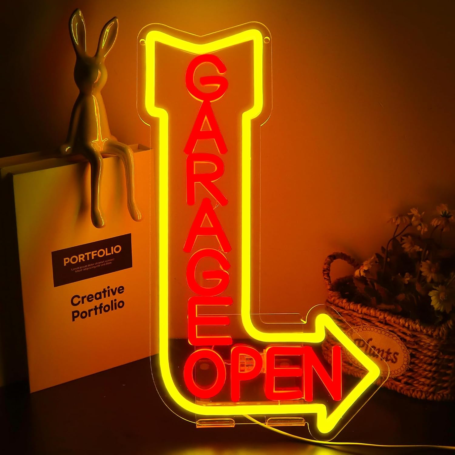  Garage Open Neon Sign USB Po - Auto Repair Shop Open Today ulasan dan harga