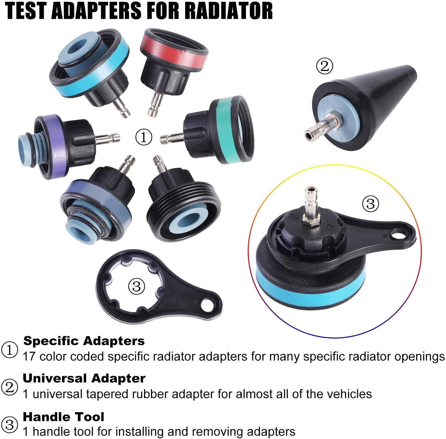 28Pcs Universal Radiator Press - Radiator Pressure Tester ulasan dan harga