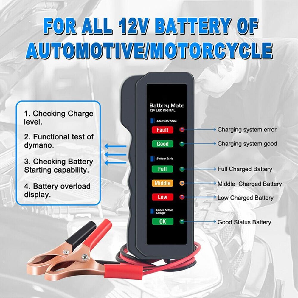 Mini 12V Car Battery Tester -  - Battery Load Tester ulasan dan harga