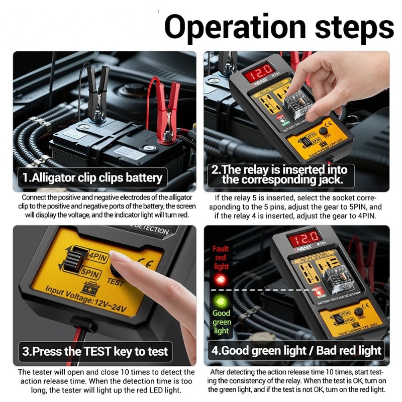 12V 24V Automotive Relay Teste - Battery Load Tester ulasan dan harga