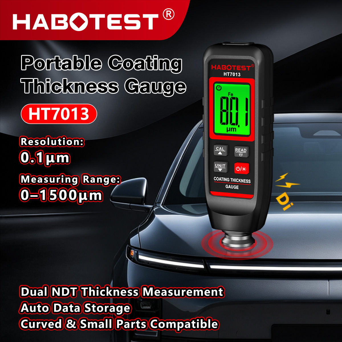 HABOTEST HT7013 Coating Thickn - Paint Thickness Gauge ulasan dan harga
