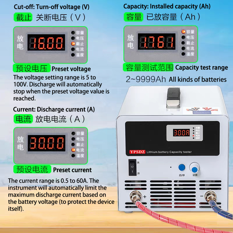 100V 45A lithium battery pack  - Battery Load Tester ulasan dan harga